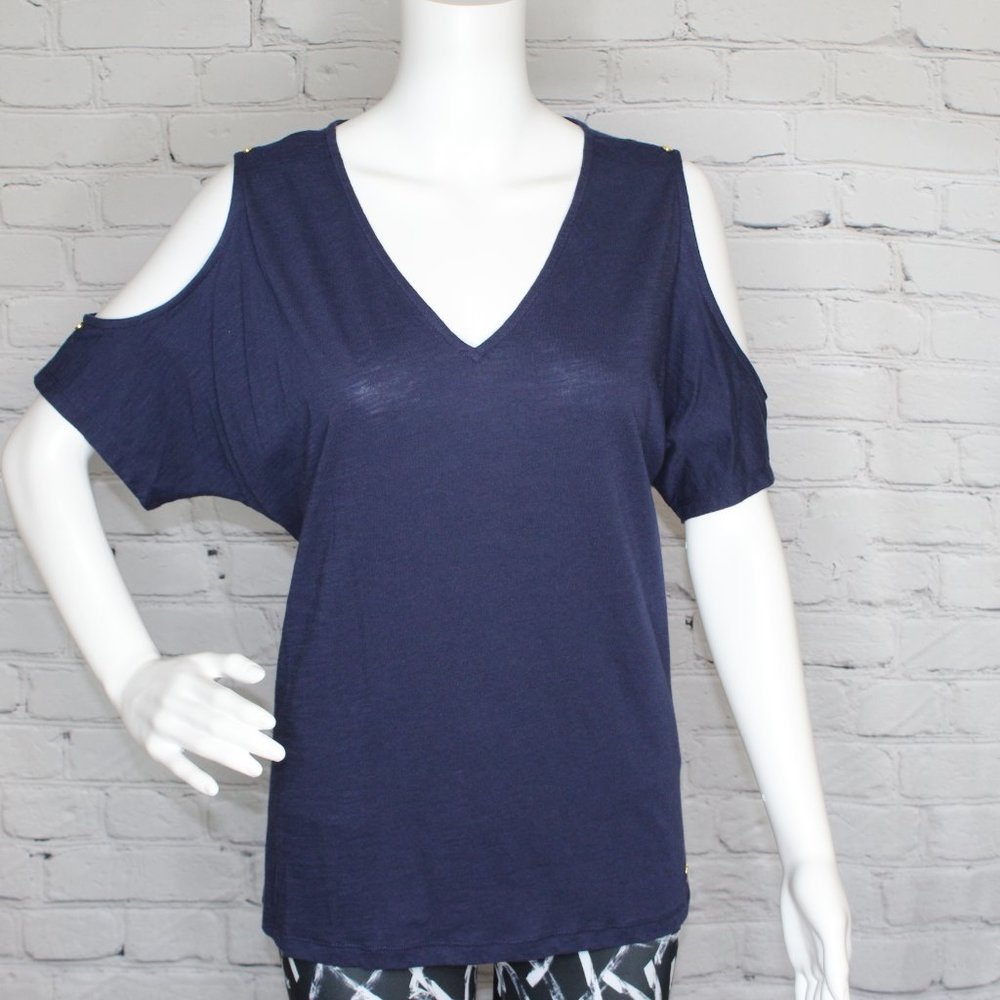 Michael Kors Cut Out Shoulder Top